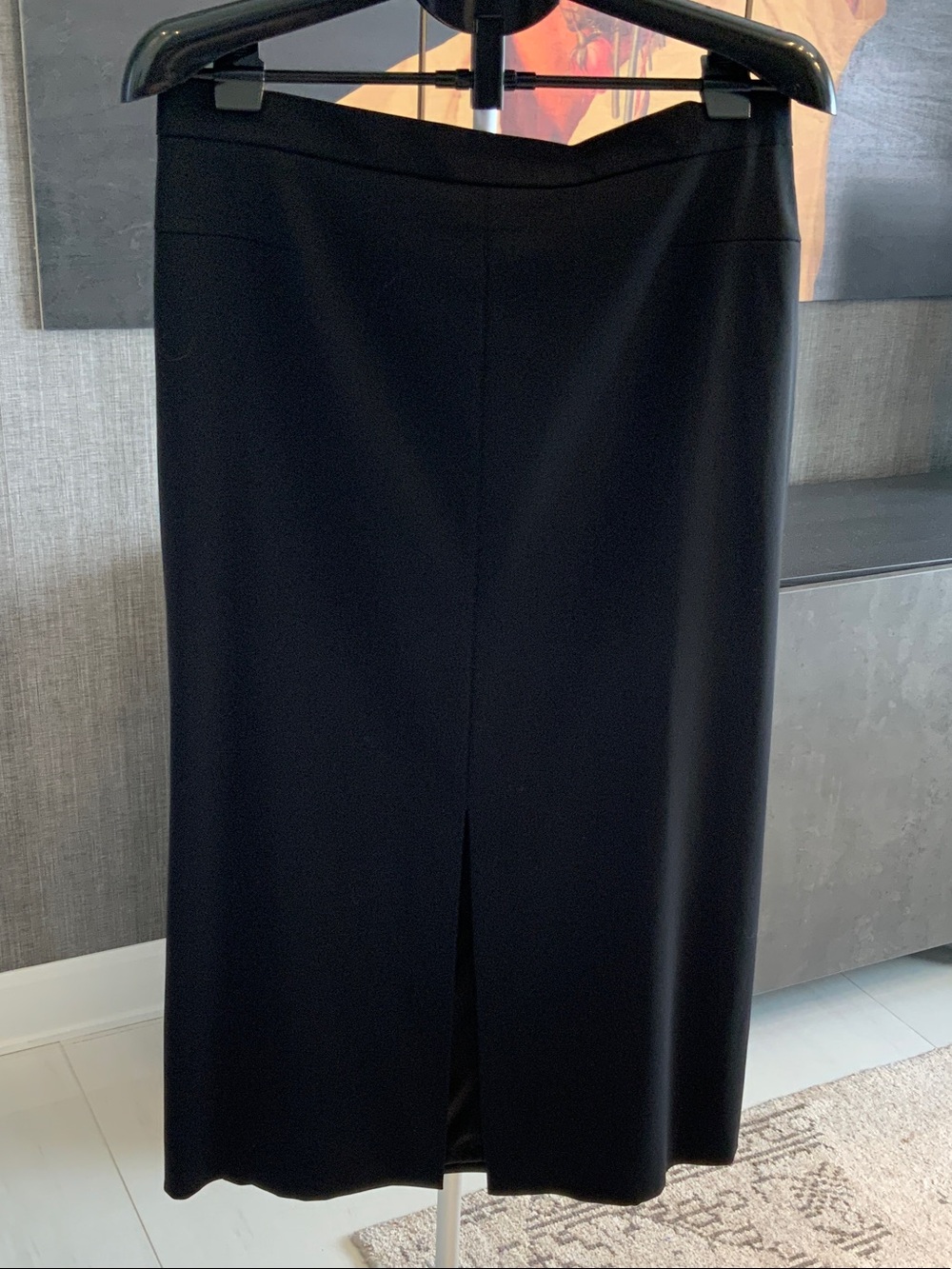 apriori vintage Elegant Black Pencil Skirt with front Slit 18